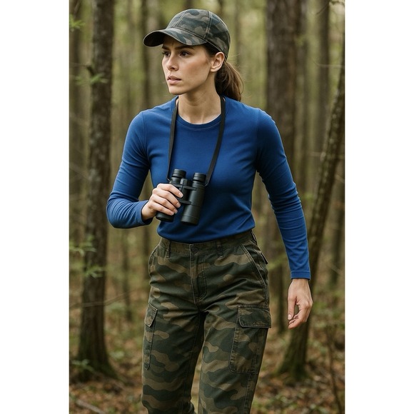 American Eagle Womens Size 6 Cargo Pants Straight Fit Camo 6 Pockets Mid Rise - Picture 1 of 12